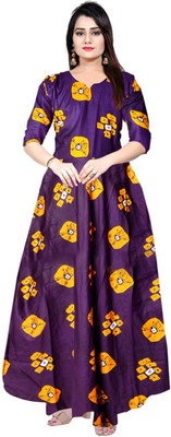 PVR Flared/A-line Gown(Purple)
