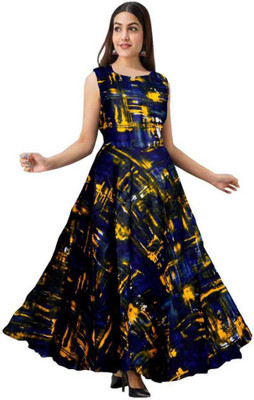 PVR Flared/A-line Gown(Blue)