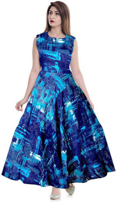 PVR Flared/A-line Gown(Blue)