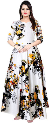 Khushi Print Flared/A-line Gown(Multicolor)