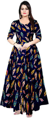 PVR Flared/A-line Gown(Blue)