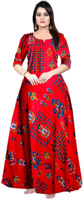 PVR Flared/A-line Gown(Red)