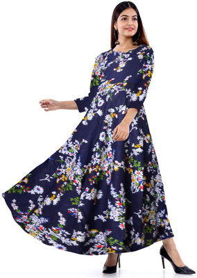 PVR Flared/A-line Gown(Blue)