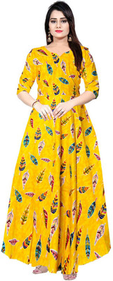 PVR Flared/A-line Gown(Yellow)