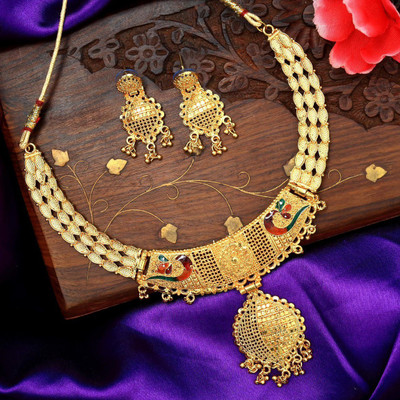 Laksh Copper Brass Gold Jewellery Set(Pack of 1)