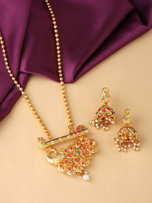 YELLOW CHIMES Alloy Gold-plated Multicolor Jewellery Set(Pack of 1)