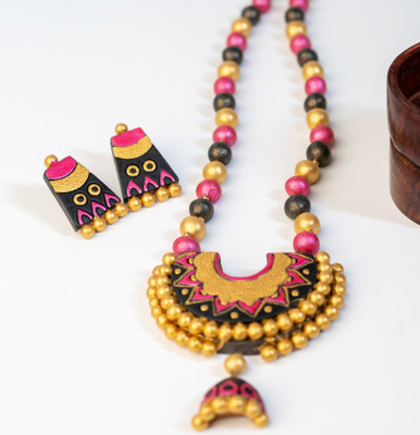 Lisma Fashion Terracotta Multicolor Jewellery Set(Pack of 1)