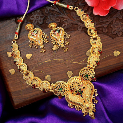 Laksh Alloy Gold-plated Gold Jewellery Set(Pack of 1)