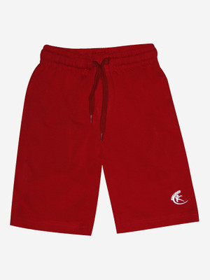 KiddoPanti Short For Boys Casual Solid Pure Cotton(Red, Pack of 1)