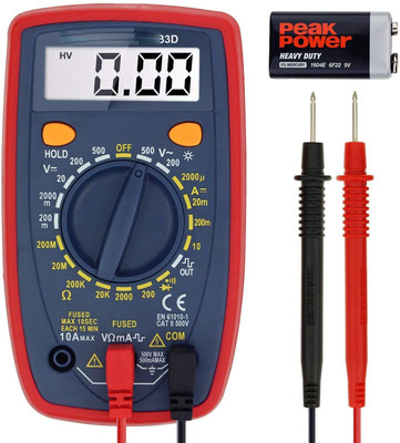 uptodatetools UT33D MANUAL RANGING DIGITAL MULTIMETER AC DC VOLTAGE MULTI TESTER 2000 COUNT Digital Multimeter(2000 Counts)
