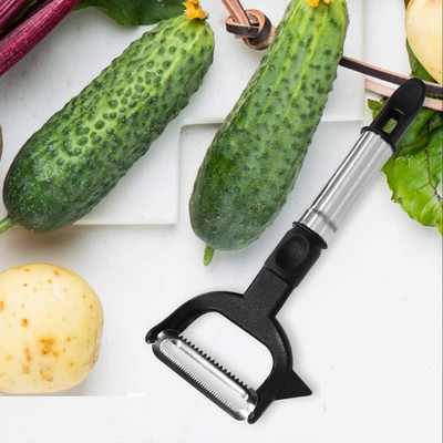 NILORO Y Shaped Peeler(Black Pack of 2)
