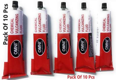 Omni Chemical Vulcanizing Fluid(CVF 75ml) Tire Tube Repair Patch Set of 10 Pieces Tubed Tyre Puncture Repair Kit
