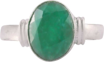 Chopra Gems 6.50 Ratti A+ Quality Emerald Panna Gemstone Ring For Women's and Men's Brass Emerald Gold Plated Ring