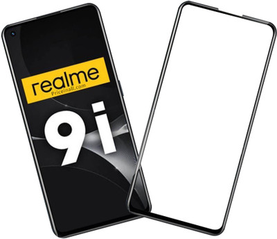 HUPSHY Edge To Edge Tempered Glass for realme 9i(Pack of 1)