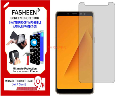 Fasheen Tempered Glass Guard for SAMSUNG GALAXY A8 PLUS (Flexible Shatterproof)(Pack of 1)