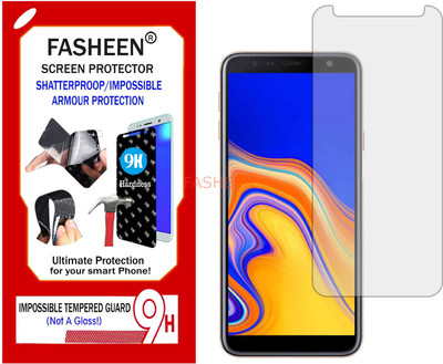 Fasheen Tempered Glass Guard for SAMSUNG GALAXY J4 PLUS (Flexible Shatterproof)(Pack of 1)