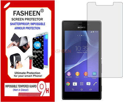 Fasheen Tempered Glass Guard for SONY XPERIA M2 (Flexible Shatterproof)(Pack of 1)