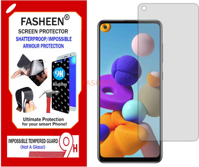 Fasheen Tempered Glass Guard for SAMSUNG GALAXY A21 S (Flexible Shatterproof)(Pack of 1)