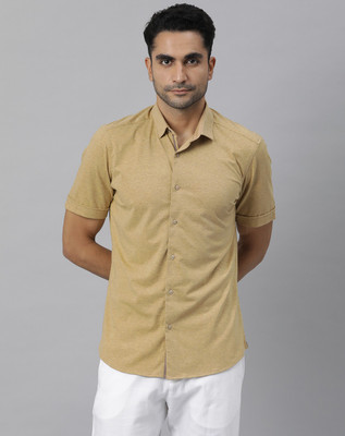 RARE RABBIT Men Solid Casual Beige Shirt