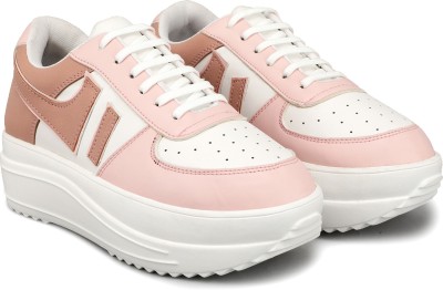 RapidBox Sneakers For Women(White, Pink)