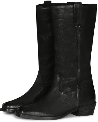 SAINT G Saint G Black Calf Length Boots Boots For Women(Black)