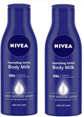 NIVEA NOURISHING BODY MILK LOTION 200 ML X 2(200 ml)