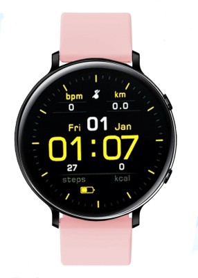 Time Up New Launch With Mic.& Speaker,BT Call,Music,Pedometer ,Heart & Sleep Monitor Smartwatch(Pink Strap, Free Size)