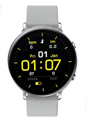 Time Up New Launch With Mic.& Speaker,BT Call,Music,Pedometer ,Heart & Sleep Monitor Smartwatch(Grey Strap, Free Size)