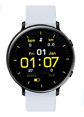 Time Up New Launch With Mic.& Speaker,BT Call,Music,Pedometer ,Heart & Sleep Monitor Smartwatch(White Strap, Free Size)