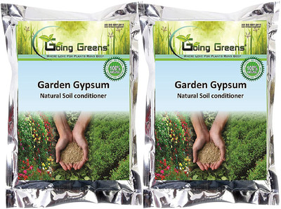 Going Greens Gypsum for Plants Natural Soil Conditioner for lawn and Garden Manure(10 kg, Powder)