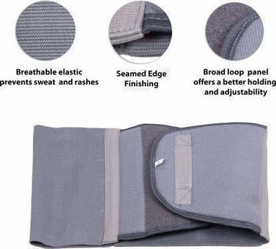 SUKANYA Abdominal Support Belt Binder after C-Section Delivery for Unisex BackGREY Abdominal Belt
