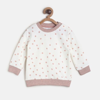MINI KLUB Full Sleeve Self Design Baby Girls Sweatshirt