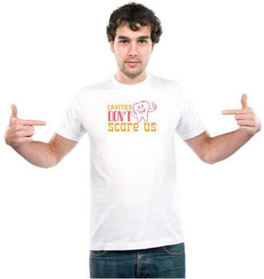 UDNAG Graphic Print Men Round Neck White T-Shirt
