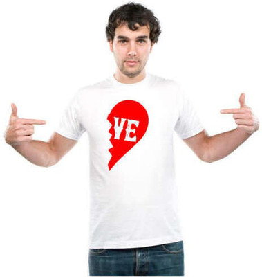 UDNAG Graphic Print Men Round Neck White T-Shirt