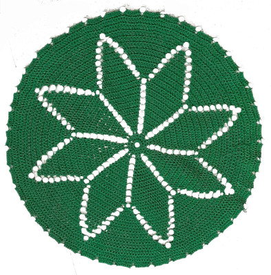 My Little Princess Round Pack of 1 Table Placemat(Green, Cotton)
