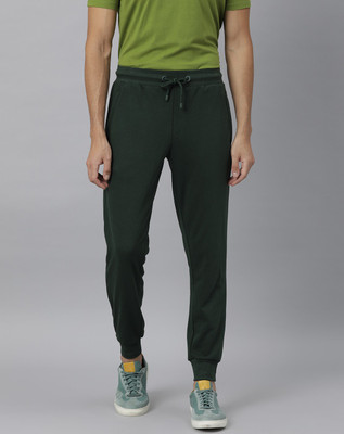 Rare Rabbit Solid Men Olive Track Pants