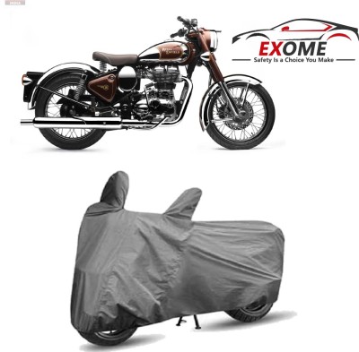 EXOME Two Wheeler Cover for Royal Enfield(Bullet 500, Grey)