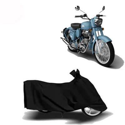 Exciting collections Two Wheeler Cover for Royal Enfield(Squadron Blue, Black)