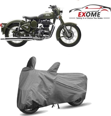 EXOME Two Wheeler Cover for Royal Enfield(Classic 350, Grey)