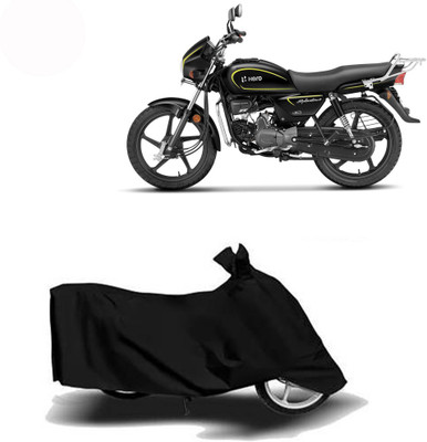 Amozkart Two Wheeler Cover for Hero(Super Splendor, Black)