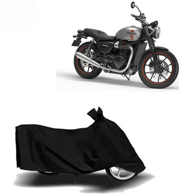 Exciting collections Two Wheeler Cover for Triumph(Street Twin, Black)