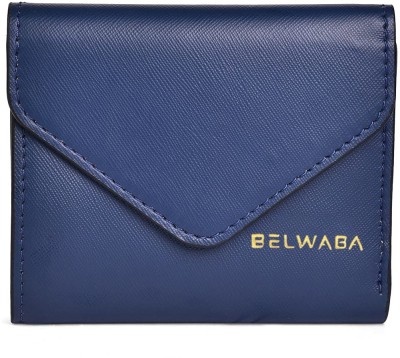 Belwaba Women Blue Artificial Leather Wallet(5 Card Slots)