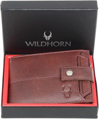 WILDHORN Men Casual Maroon Genuine Leather Wallet(9 Card Slots)