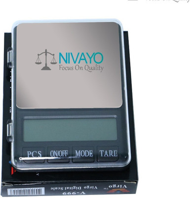 NIVAYO Electronic DIGITAL Scale,MH-999 (600 gram x 0.01 Gram) Digital Jewellery Weighing Scale, Gold & Silver ornaments Weight Measuring machine Portable Weighing Scale for homes and professionals Weighing Scale ,(Beta-99) Black Weighing Scale(Black)