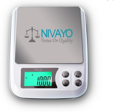 NIVAYO DM-3 500gx 0.01g (10mg) Digital Jewellery Weighing Scale, Gold & Silver ornaments Weight Measuring machine Weighing Scale {for research} Weighing Scale,RT-111 (Multicolor) Weighing Scale(Multicolor)