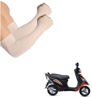 AuTO ADDiCT Cotton Arm Sleeve For Men & Women(XL, Beige)