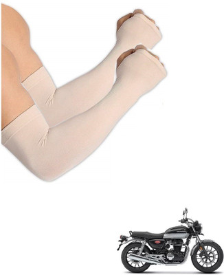 AuTO ADDiCT Cotton Arm Sleeve For Men & Women(XL, Beige)