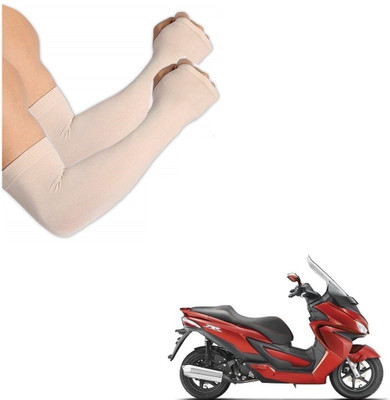 AuTO ADDiCT Cotton Arm Sleeve For Men & Women(XL, Beige)