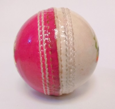 SHASPO Best Quality Cricket Leather Ball(Pack of 1, White, Pink)