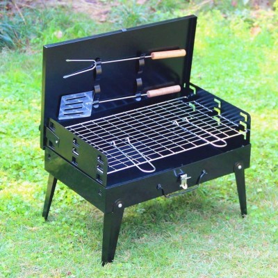 GVJ TRADERS FoldingPortableOutdoorBarbecueCharcoalBBQGrillOven Charcoal Grill